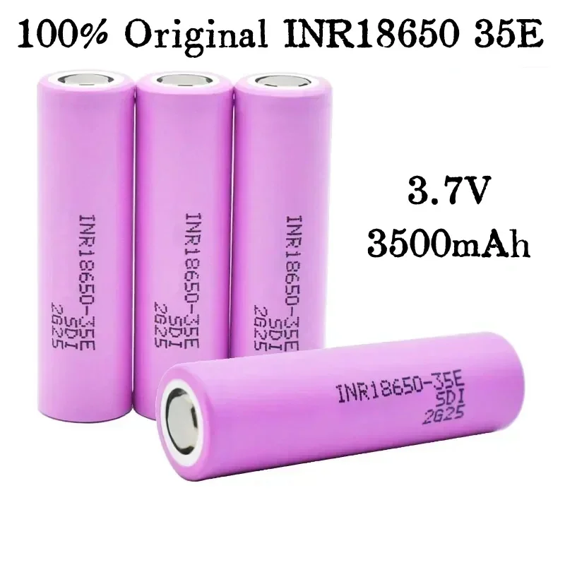 Akumulator litowo-jonowy, 18650 3500 mAh, rozładowanie 25 A INR18650 35E, 3,7 V, 100% oryginał, nowy, 1-100 szt.