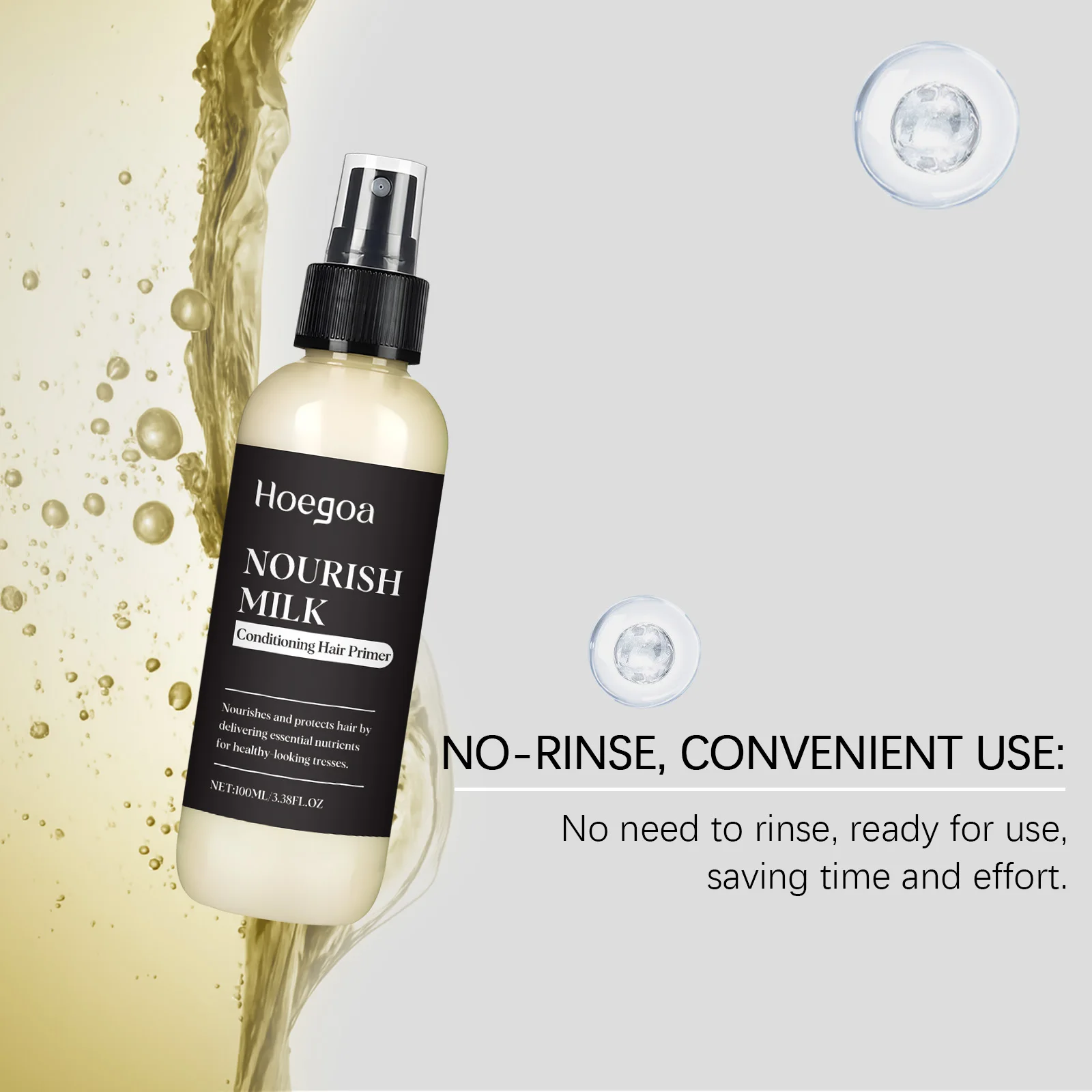 رذاذ الحليب في الشعر بخلاصة الشوفان وزيت الزيتون للترطيب اللامع والحماية من الحرارة خفيف الوزن وفك تشابك الضباب بدون شطف #2