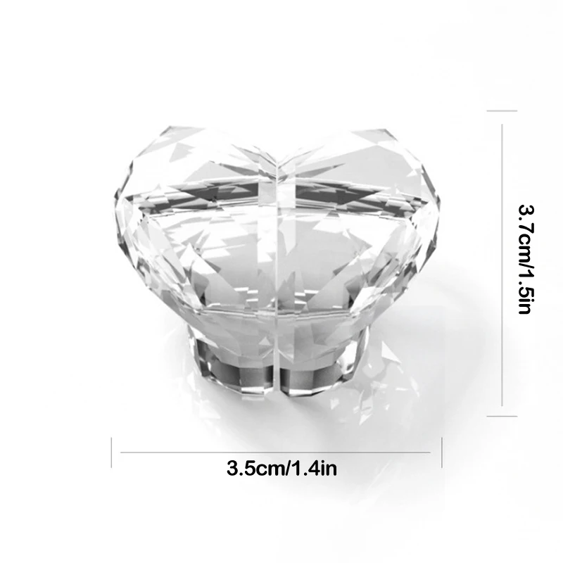 【L】Transparent Heart Shaped Toilet Press Creative Multi Functional Toilet Toilet Tank Button Flushing And Lifting Cap Assistant