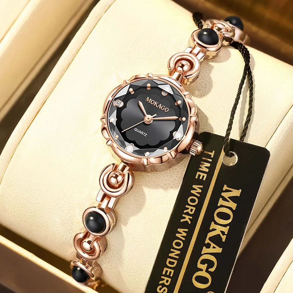 

MOKAGO Новые женские часы-браслет в корейском стиле, легкие и водонепроницаемые женские модные кварцевые наручные часы, подарки для женщин