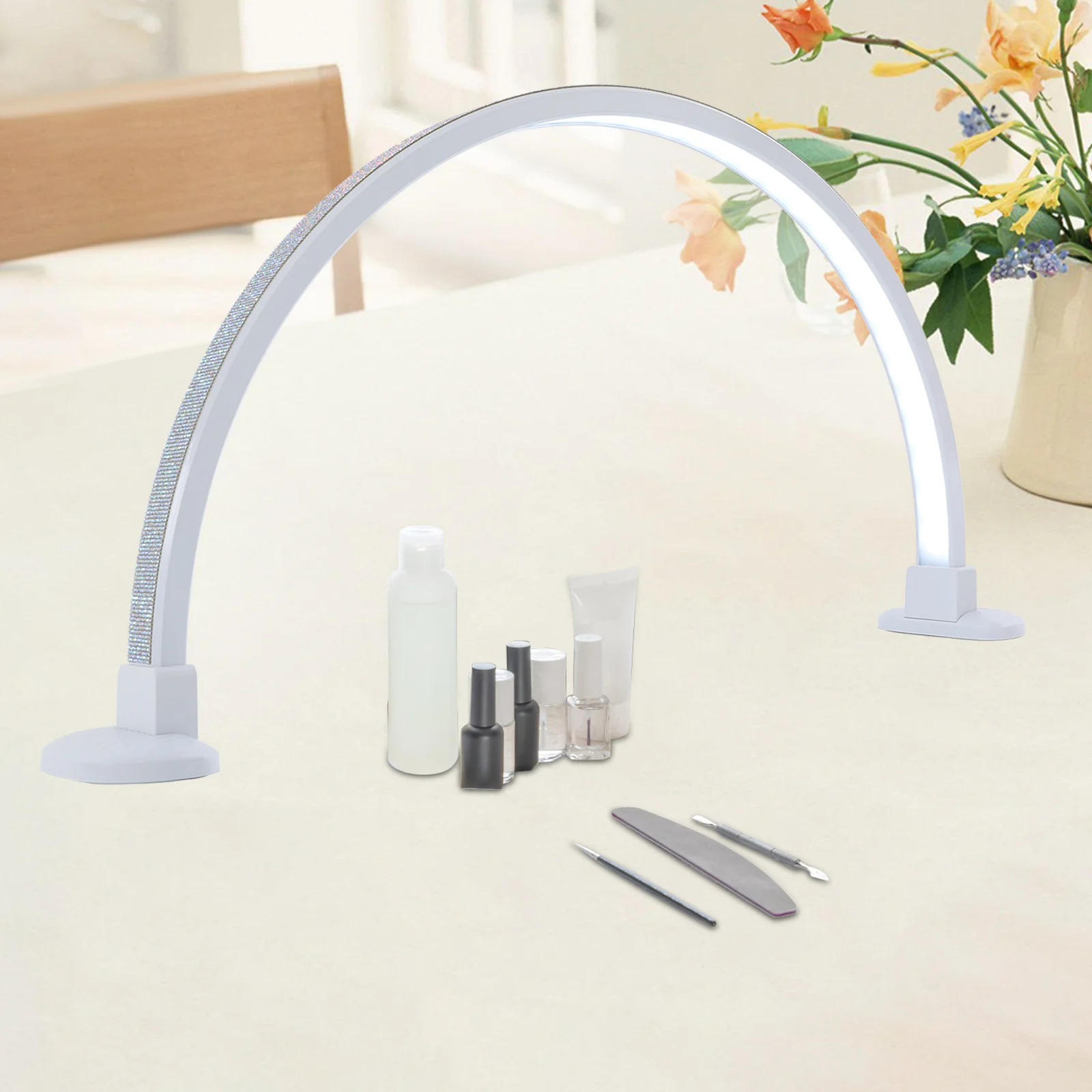 Nail Desk Lamp Light for Nail Desk LED Manicure Desk Lamp Adjustable Brightness Nail Table Lamp for Beauty Stores/Nail Salons