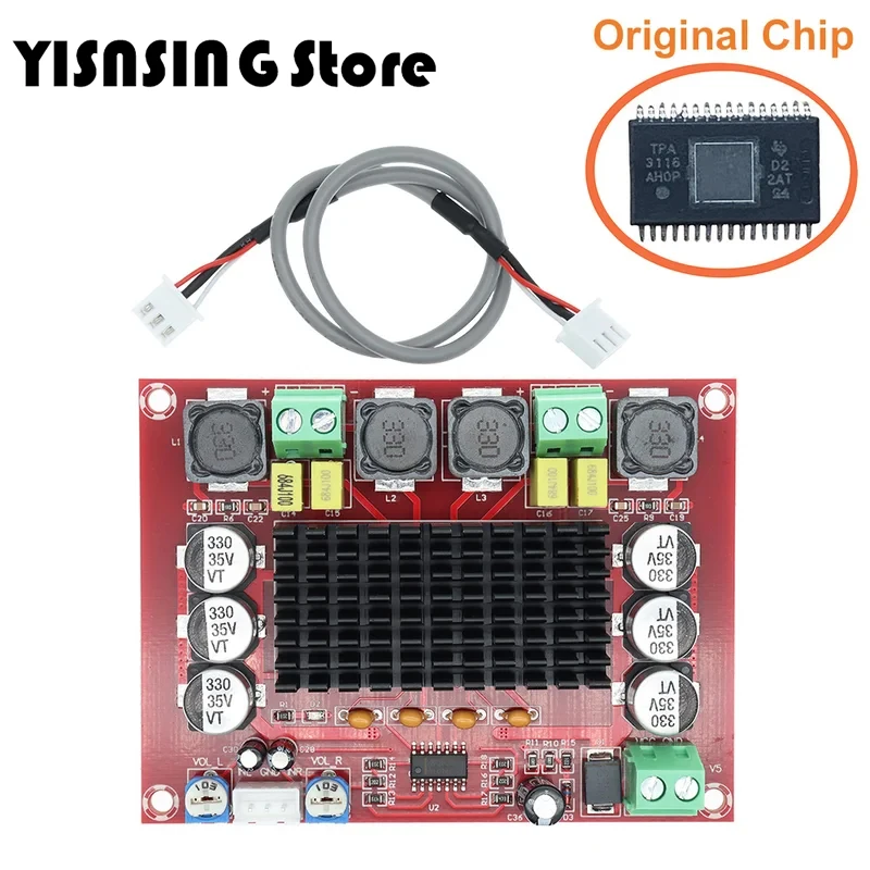 Original Chip TPA3116 D2 XH-M543 12V 24V 120W * 2 Dual Channel Digital Power Audio Amplifier Board 120W x2