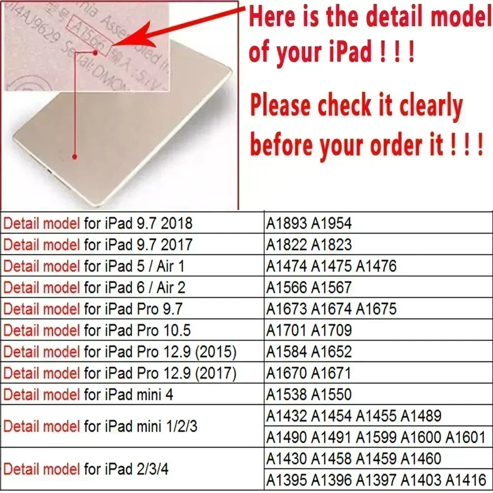 For iPad 2 3 4 Case 360 Rotating Stand Tablet Cover For iPad Air 1 2 3 4 5 10.9 Pro 11 9.7 5th 6th 10.2 7th 8th 9th 10th Cases