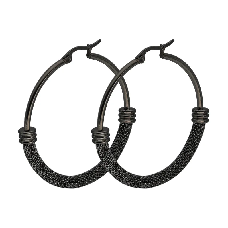 FairLadyHood  Simple Fashion Round Exaggerated Large Earrings Factory Direct Sales Hot Stainless Steel 316L Hoop Earrings