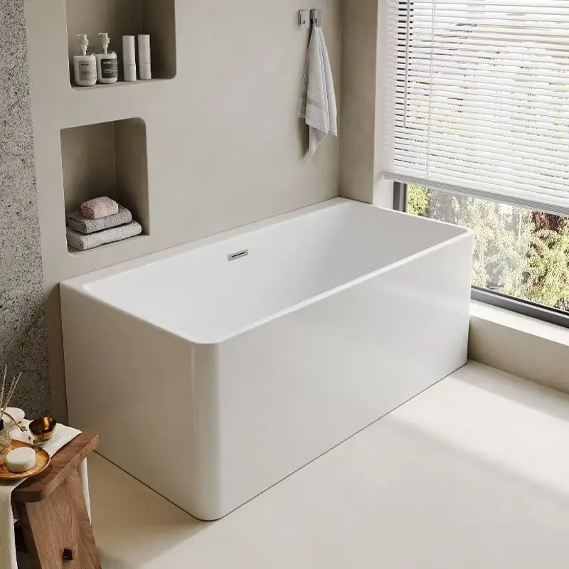 

Acrylic bathtub seamless integrated adult home independent bed and breakfast small apartment thermal ulation rectangular deep