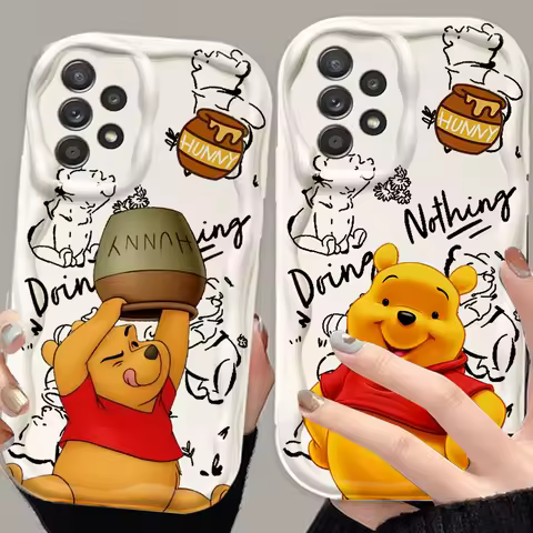 Disney Winnie The Pooh Art For Samsung A55 A54 A53 A52 A35 A34 A33 A32 A25 A24 A23 A22 A21S A15 A13 A14 5G Wave Oil Cover