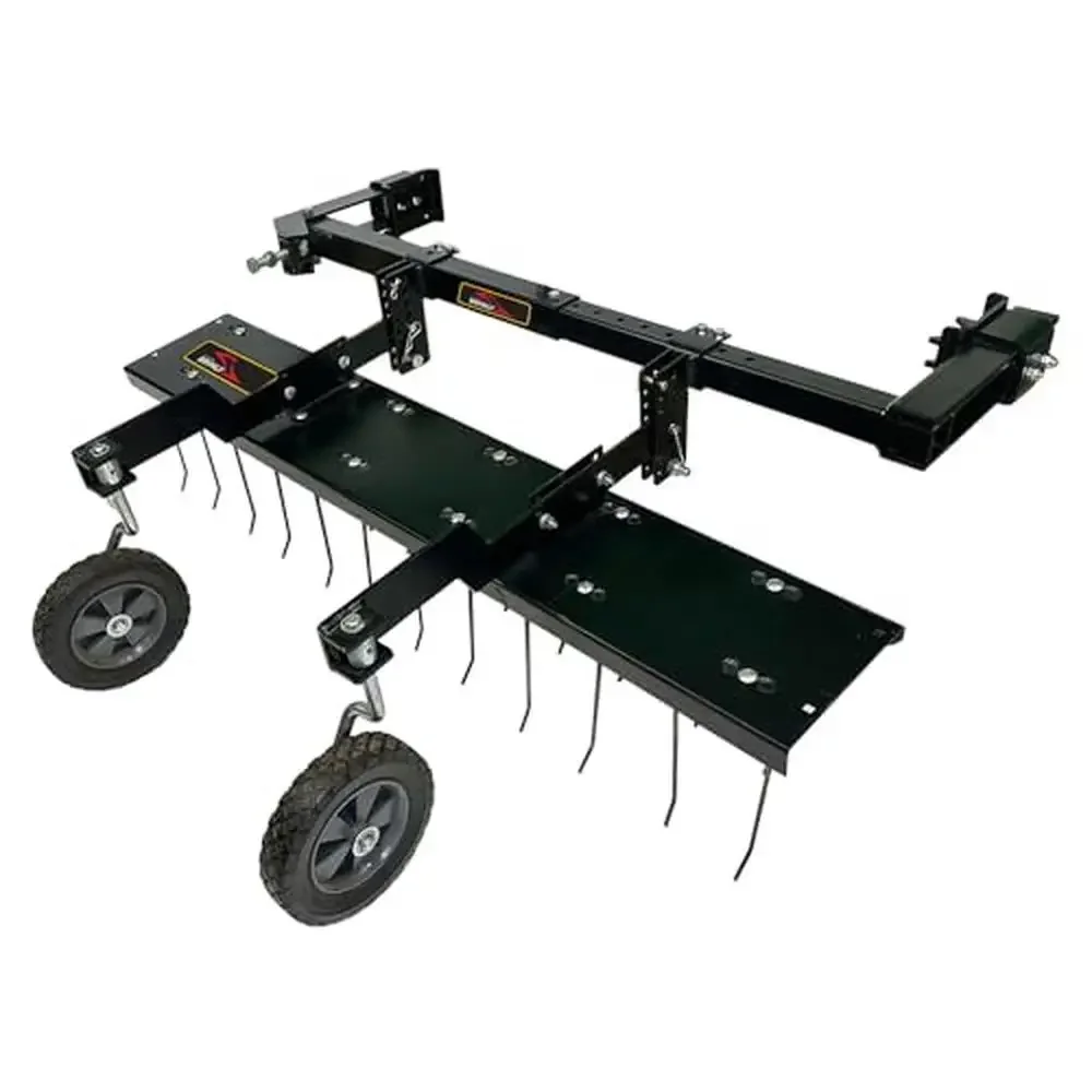 

ZTR Front-Mount Dethatcher Heavy-Duty Steel Triple-Coil Strength Two Rows of Tines Fits Wide Range of Zero Turn Mowers USA-Made