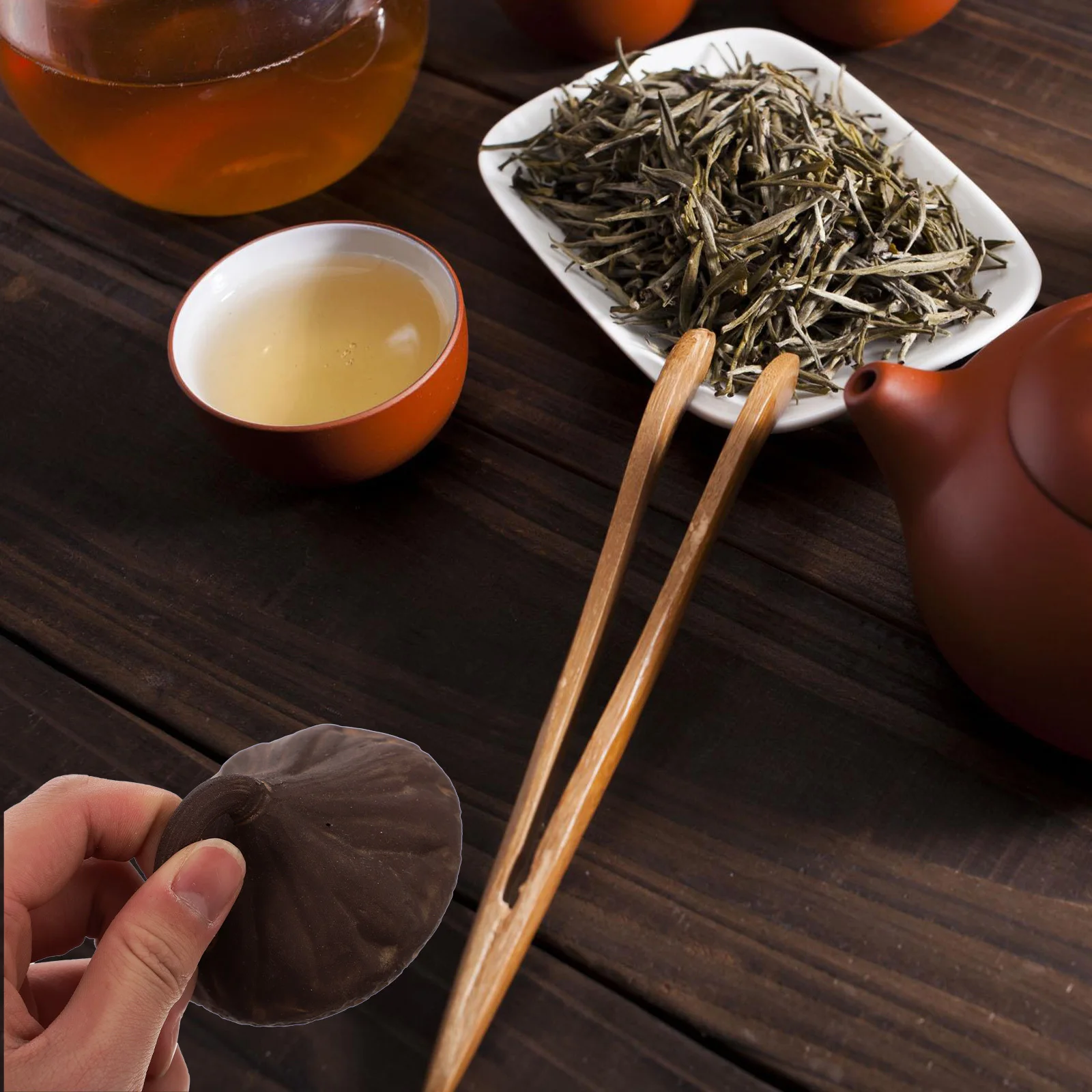 

Chic Purple Tea Pet Decorative Accessory Exquisite Design Eco Friendly Material Home Office Lotus Tea Pet