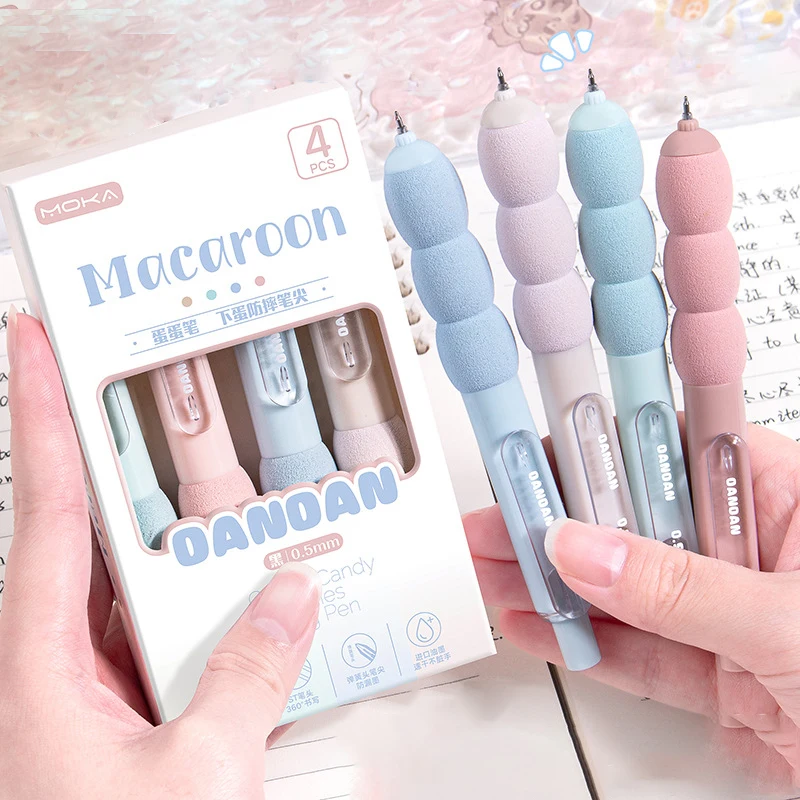 4Pcs Creative Kawaii Gel Pen Cartoon Cute Writing Pen Fashion Writing Smooth Pens Office Supplies Student Stationery Gifts