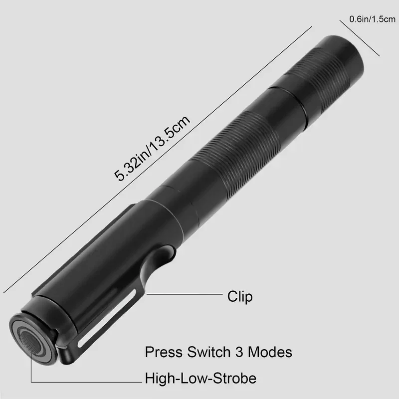 

Rechargeable Waterproof USB Small Flashlight, With Clip, Medical Pen Light