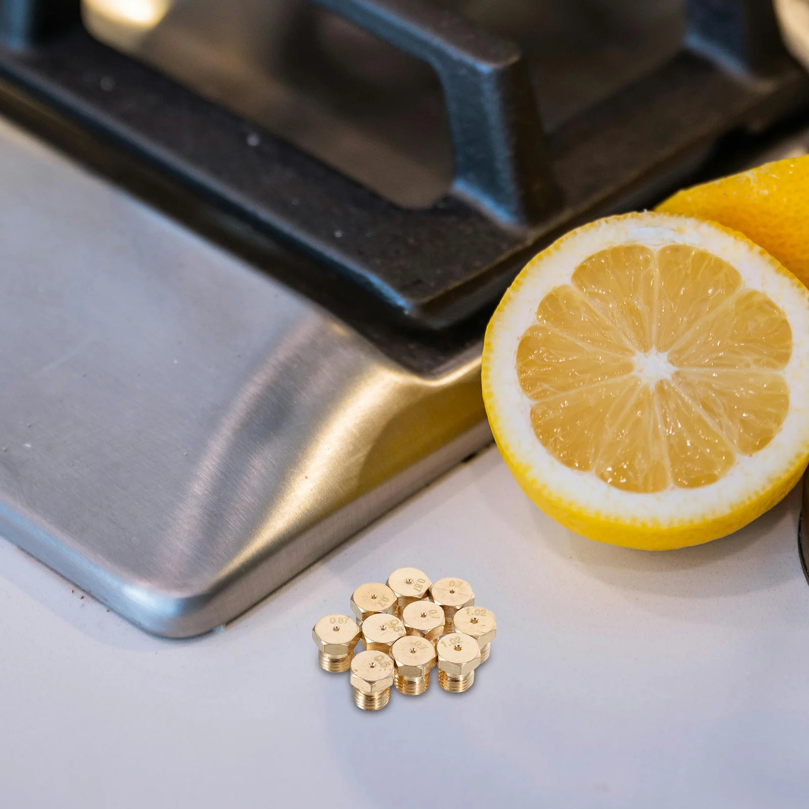 

10pcs Brass Stove Nozzles Replacement Household Gas Jet Nozzle For Home Kitchen Use Compatible With Multiple Stove Models Gas