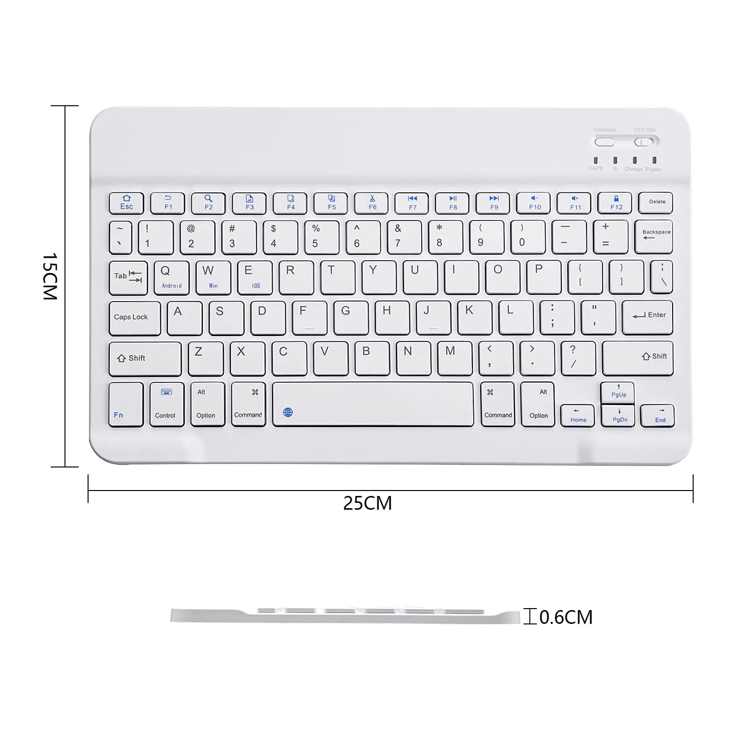 لوحة مفاتيح بلوتوث رفيعة للغاية قابلة للطي، لوحة مفاتيح صغيرة لاسلكية عالمية قابلة لإعادة الشحن USB-C للهواتف الذكية التي تعمل iPad اللوحية