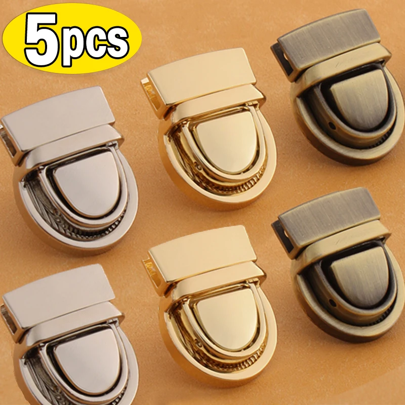 5PCS Metal Bag Lock Leather Purse Case Clasp Duck Tongue Lock Making Buckles Handbags Shoulder DIY Craft Clothing Accessory