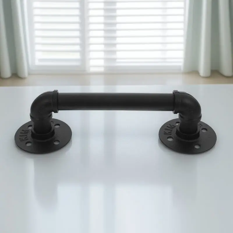 

Vintage Door Handle Iron Art Rustic Style Bar Pull Handle Decorative Functional for Gate Door Shed Cabinet