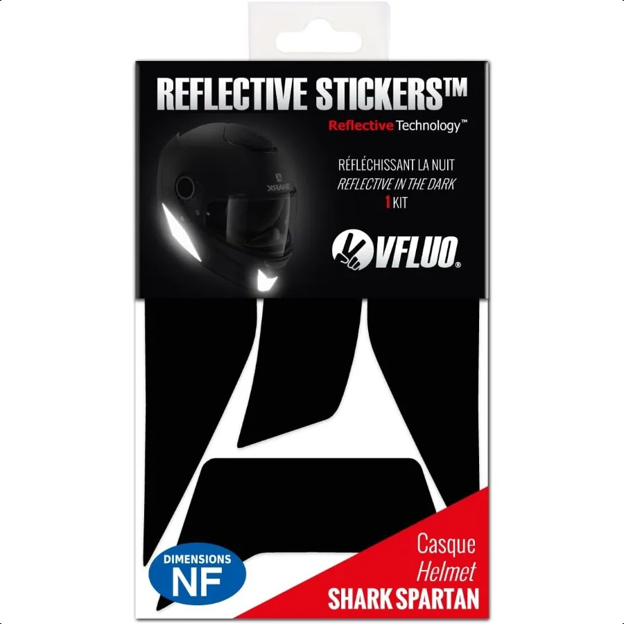 

Kit of Reflective Stickers SPARTAN Motorcycle Helmet Appd Stripes FR Technology High Visibility gth Discreet Design Maximum G