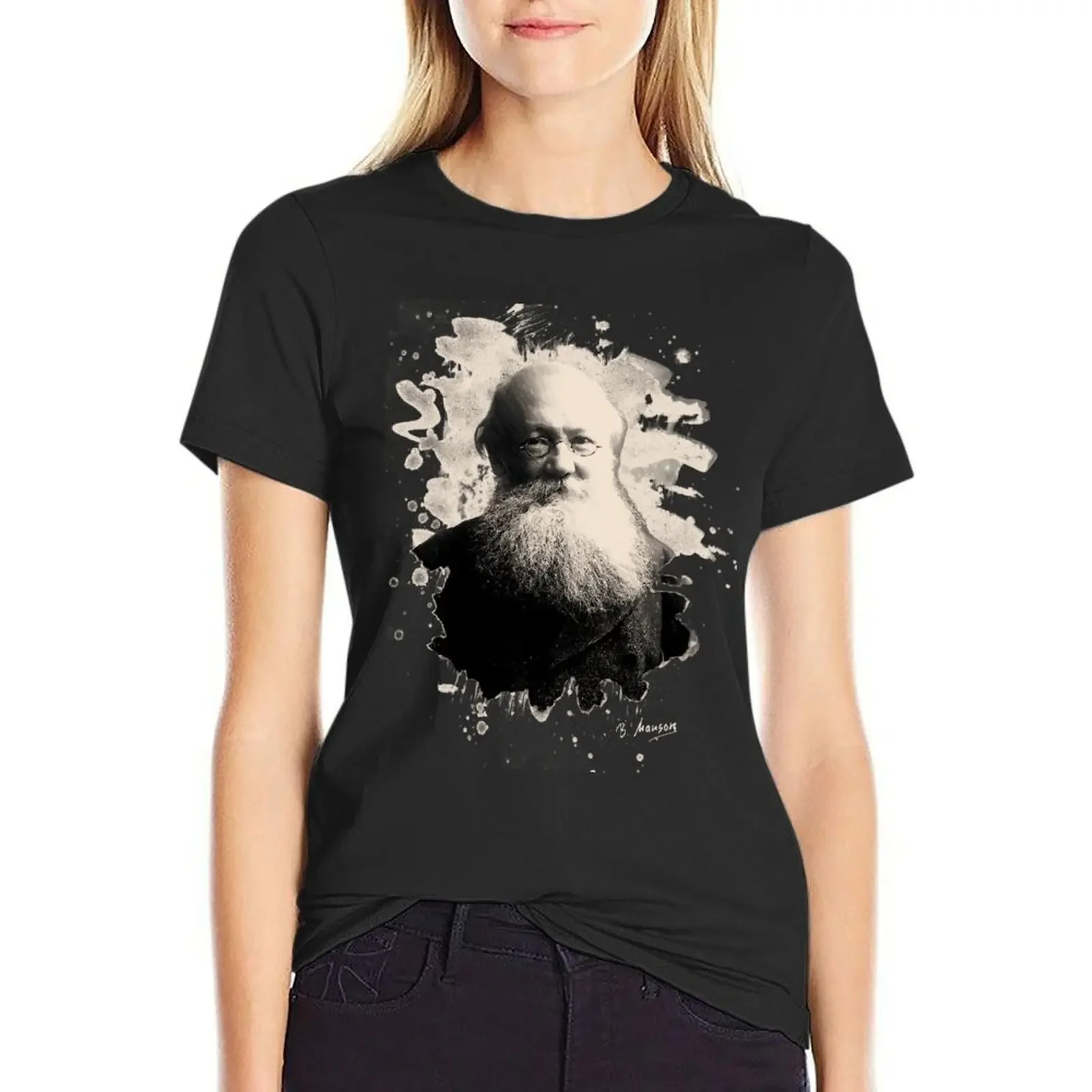 

Kropotkin T-Shirt korean fashion graphics aesthetic clothes Summer Women's clothing