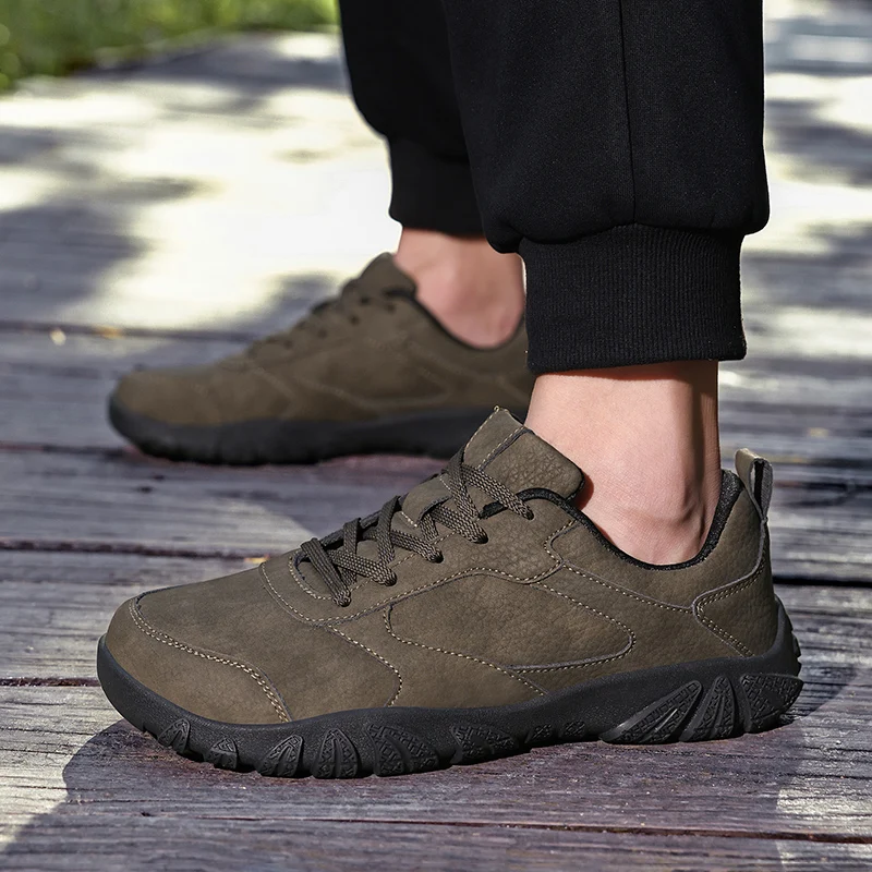 Outdoor Wide Toe Men Walking Shoes Unisex Minimalist Sneakers Zero Sole Woman's Trail Running Sneaker Non-slip Wide Width Shoes