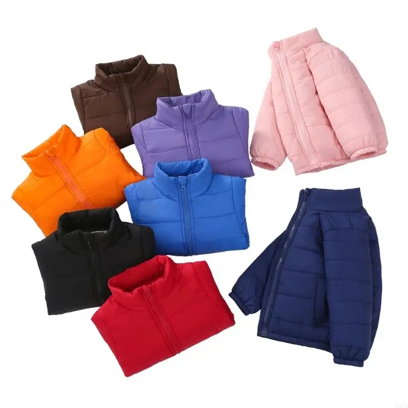 

Lightweight Insulated For Boys And Girls Stand Collar Warm Thin Padded Coat Comfortable Big Kids Age 3+ Year P31B