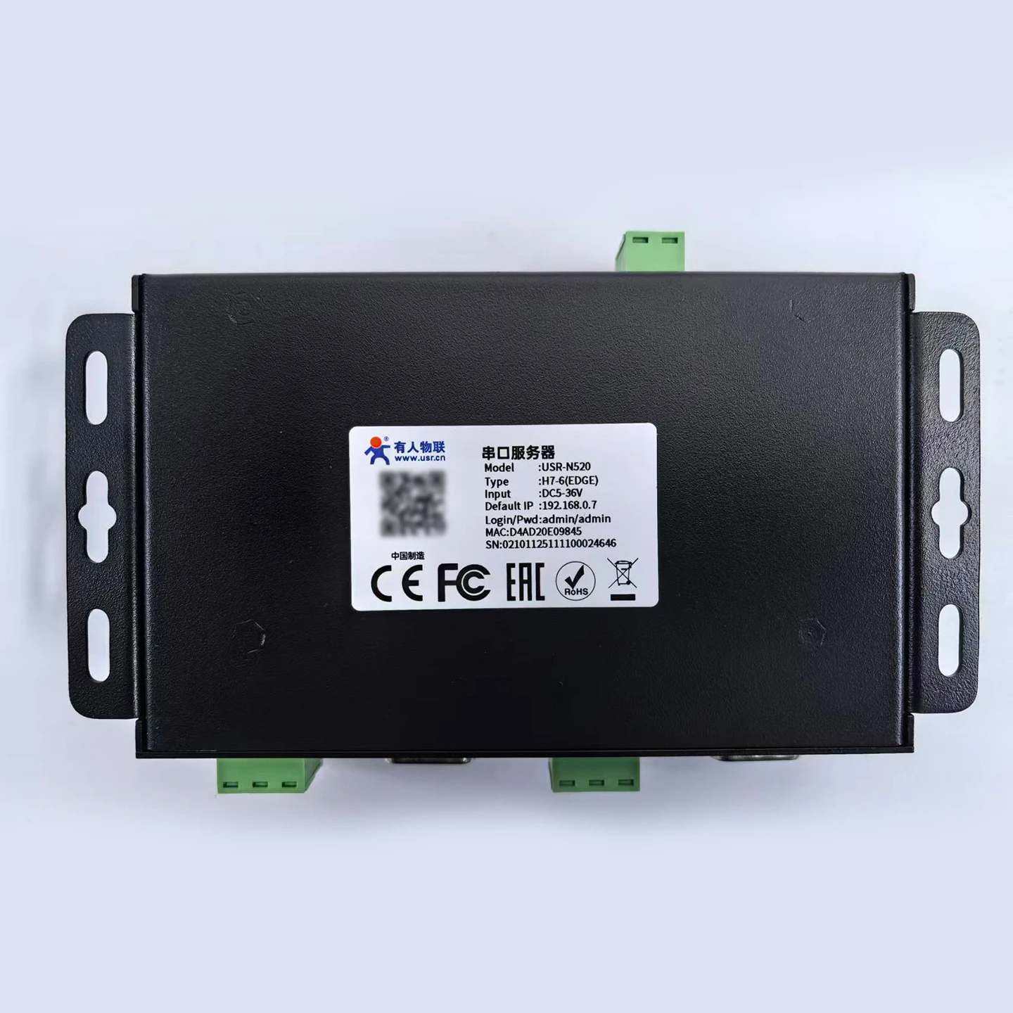 2 Port Serial RS485 RS232 to Ethernet Device Modbus RTU to TCP GatewaySupport Edge Computing MQTT  industrial iot PUSR USR-N520