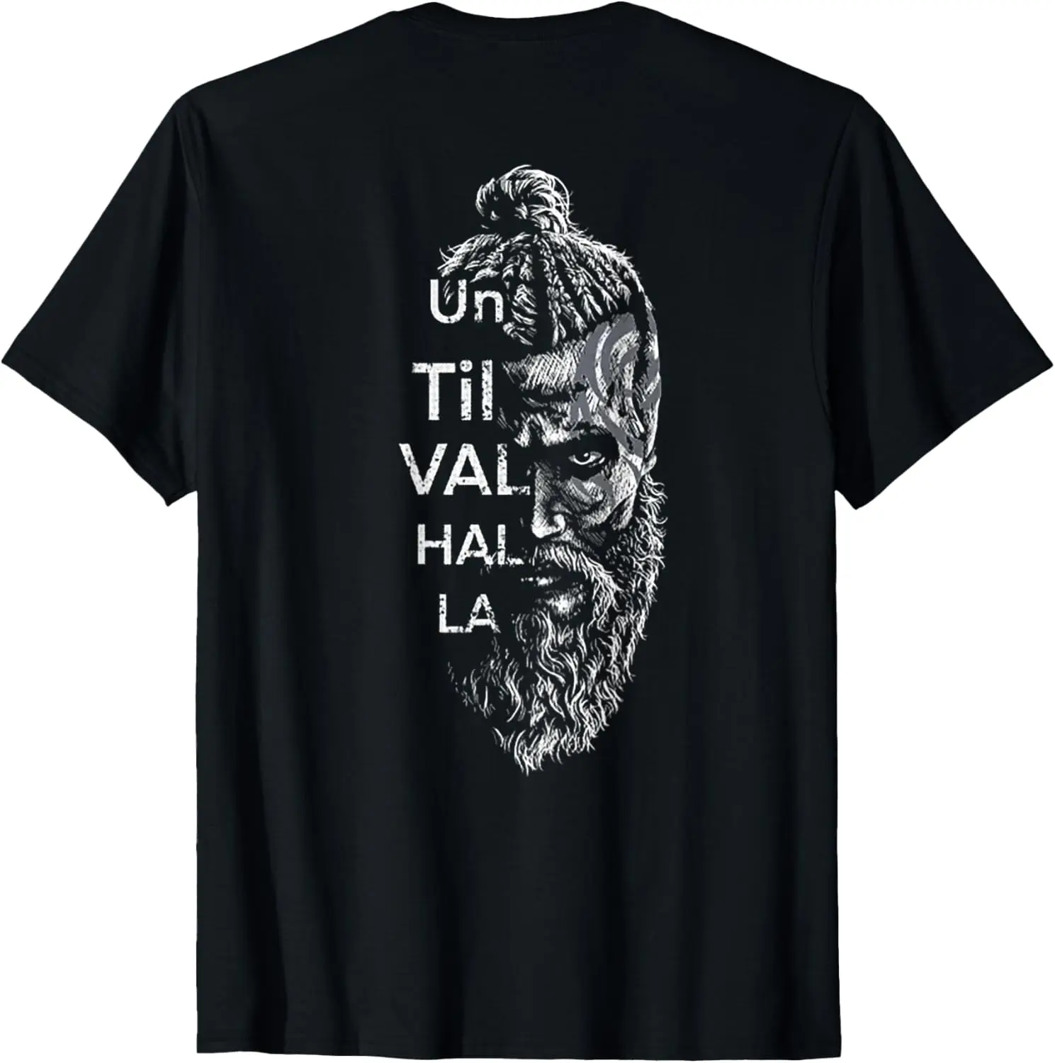 Until Valhalla Nordic Warrior T-Shirt 100% Cotton O-Neck Short Sleeve Summer Casual Mens T-shirt Streetwear