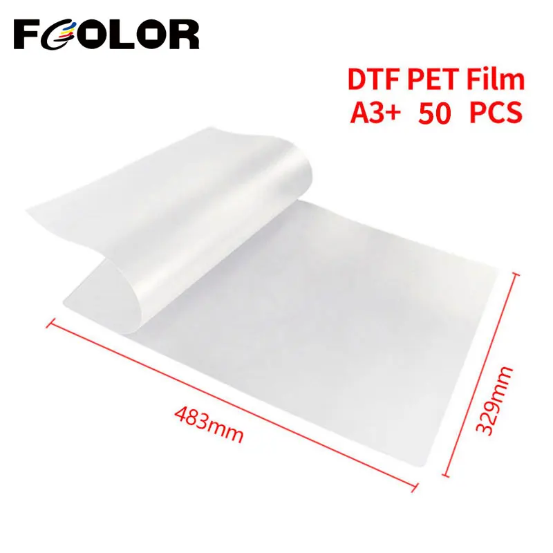 Fcolor A3 + DTF PET Film per stampante DTF L1800 DX5 1390 Direct to Film Printer PET Film per DTF ink DTF Transfer Printing Machine