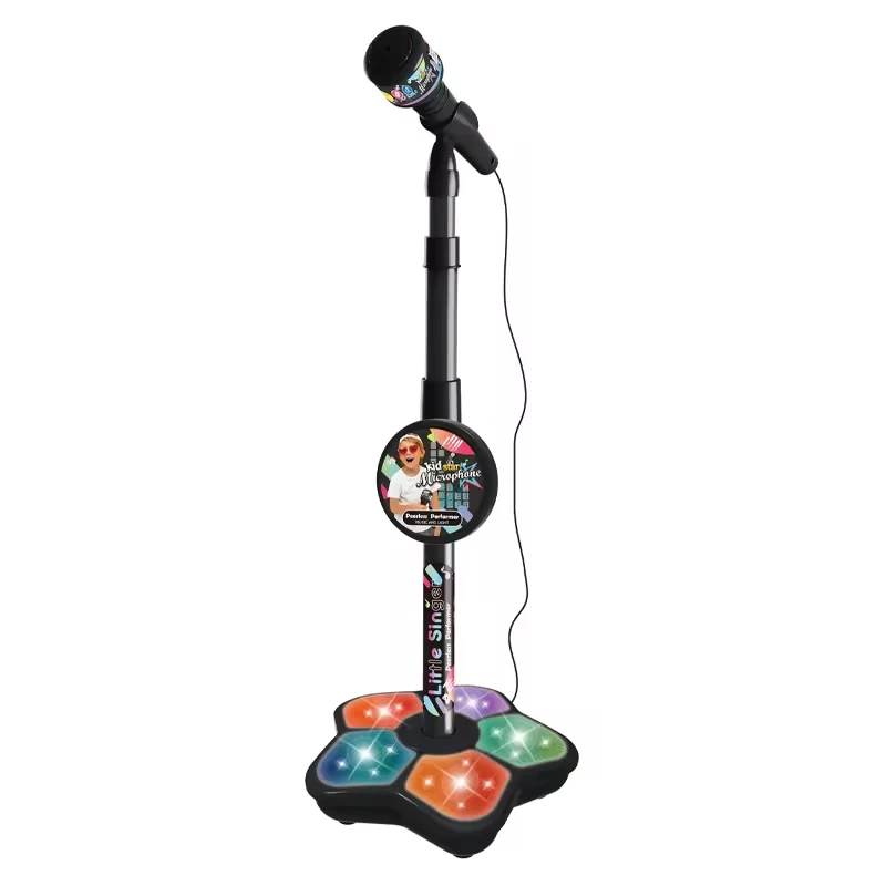 

New Kids Stand Microphone Simulation Standing Karaoke Flashing light Baby Toys Educational Instruments Musical Bebes Toy girl