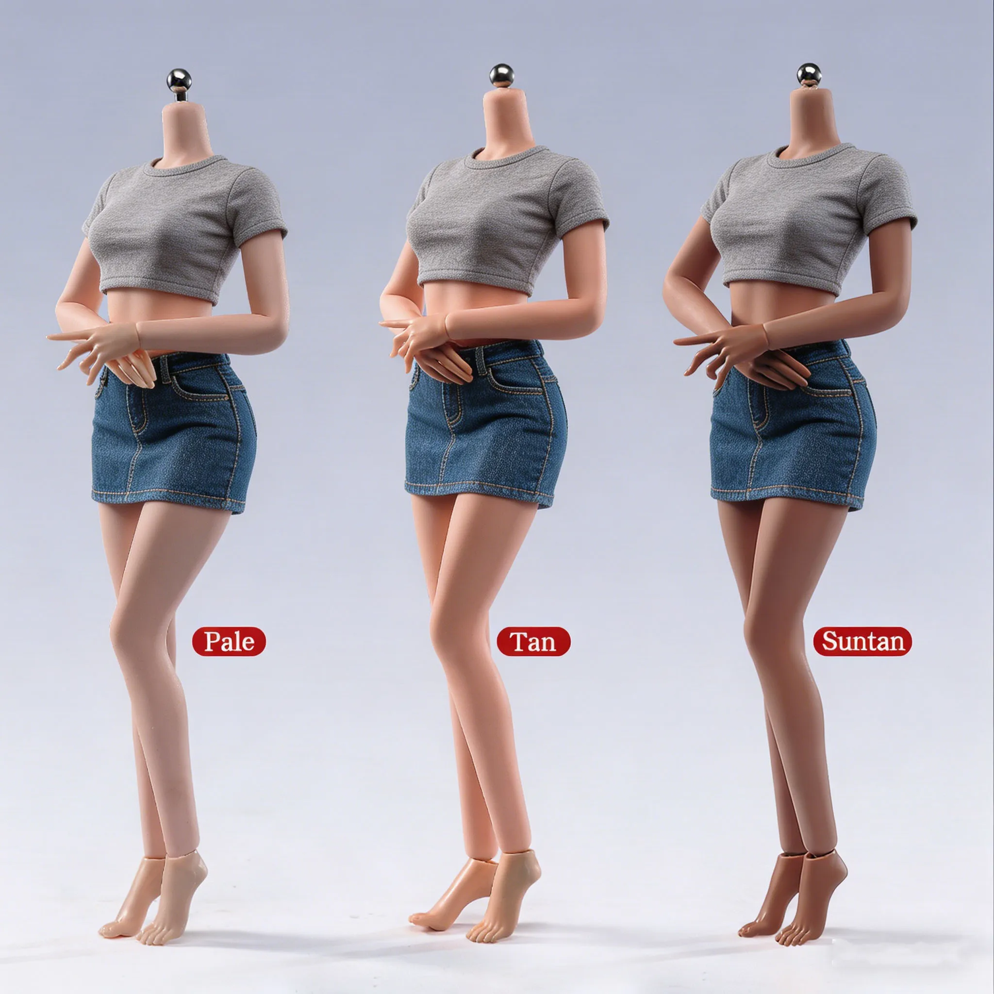 T307 T303 T302 AB001 1/6 Maßstab Weiblicher Körper mit Großen Brüsten Nahtloser Körper 12'' Super Flexibler Actionfigur-Körper Puppenmodell Spielzeug – Detail 8