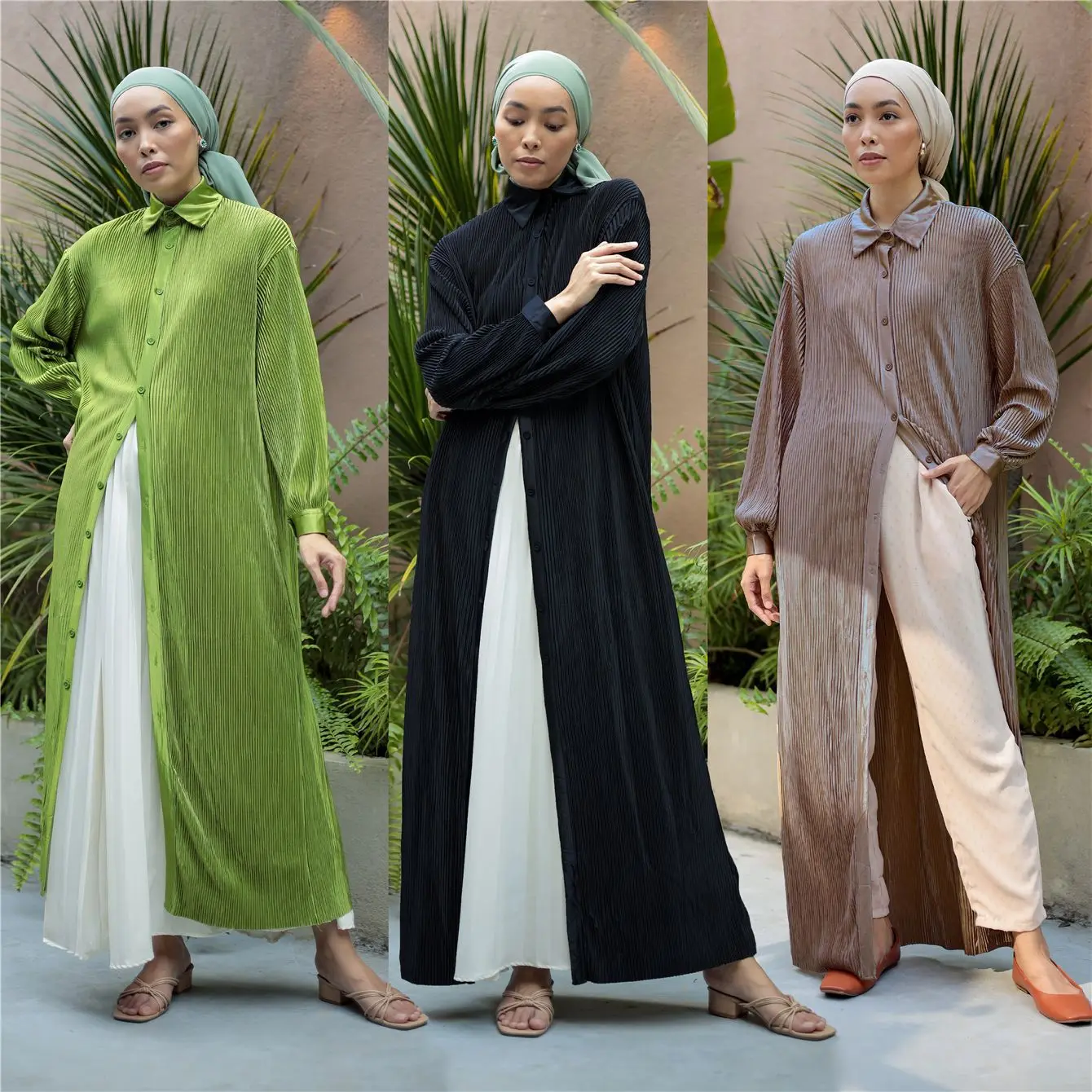 

Arab Malay Indonesia Abaya Dubai Turkey Kaftan Muslim Cardigan Button Abayas Shirt Dress for Women Femme Caftan Women Clothes