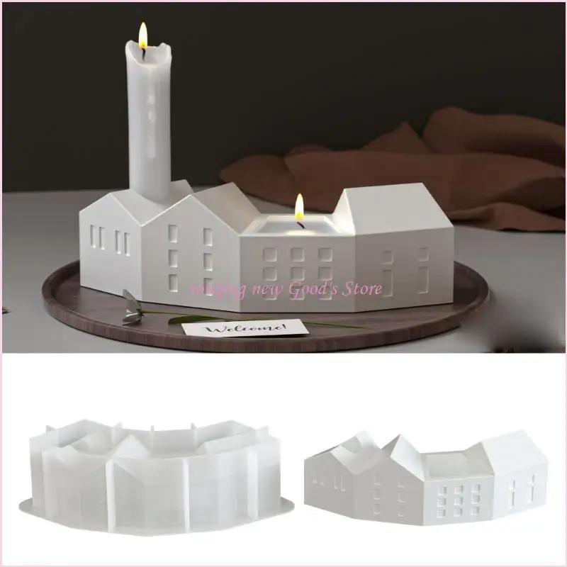 57QA Wiederverwendbare Silikon Haus Form Crafting Werkzeug Für Kerzenhalter Und Dekorative Figur Startseite Dekoration, Der – Detail 10