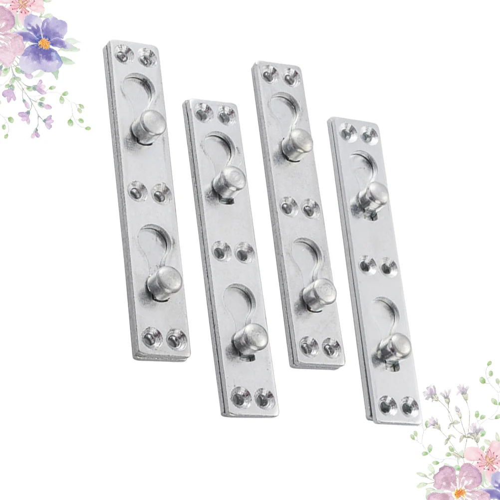 

4Pcs Bed Hinge Thickened Steel Connecting Hinges for Wooden Furniture DIY Frame Repair Smooth Finish Non Scratching Safety Edges