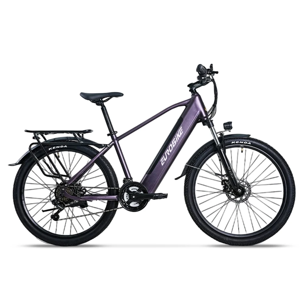 Electric Mountain Bike 400W, 48V17.5Ah Removable Battery, Hydraulic Disc Brake, 24Speed, 27.5Inch, Free Rack City off-road Ebike