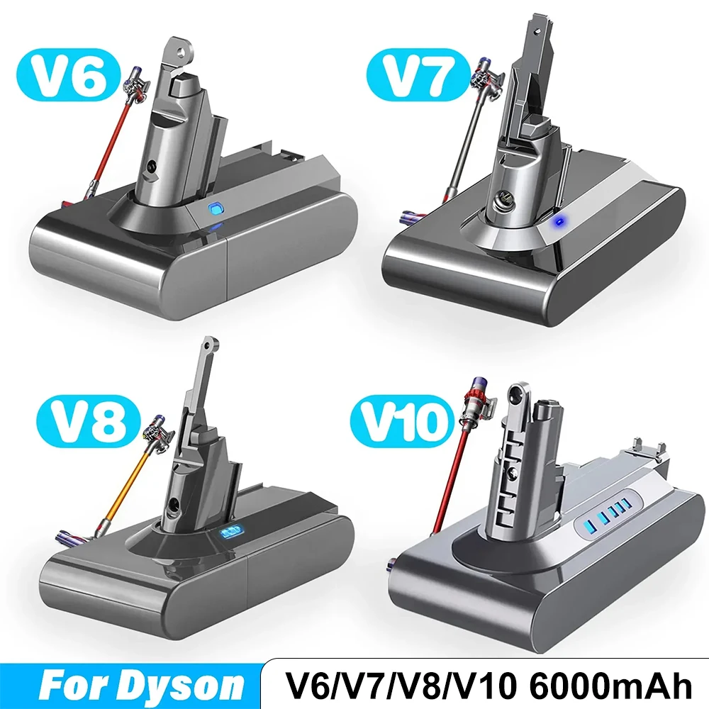 

Сменная батарея 21,6 Ач для Dyson V6 V7 V8 V10 Series SV12 DC62 SV11 sv10, ручной пылесос, запасная батарея 25,2 в