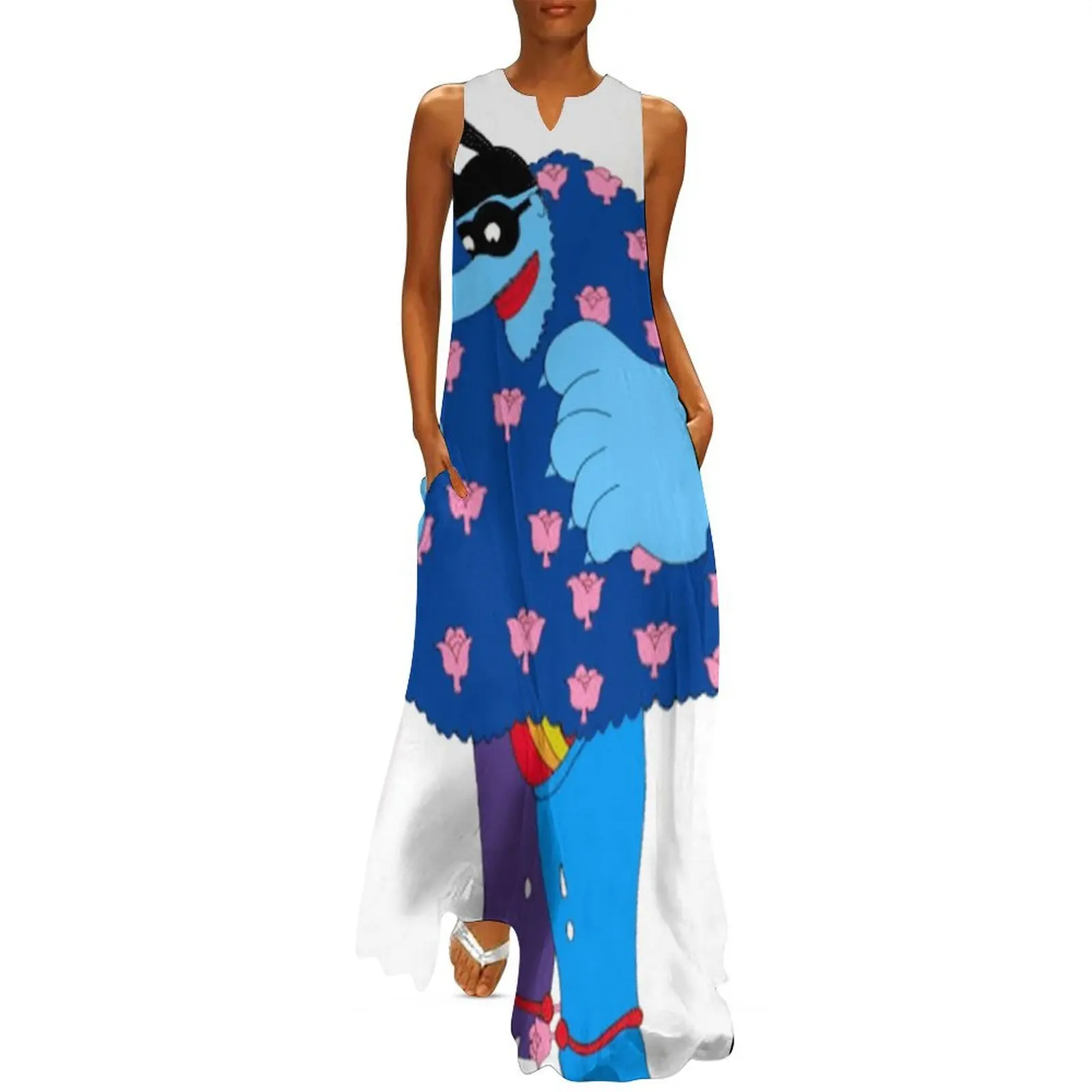 

Blue Meanie Long Dress Women dresses summer Long veiled dresses Dress