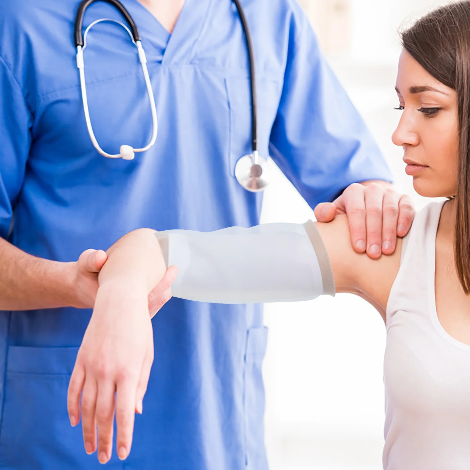 

1Set Waterproof Elbow Cover Heavy Duty Sealing Protection for Showering Comfortable Fit Reusable Elbow Sleeve Bath Supply