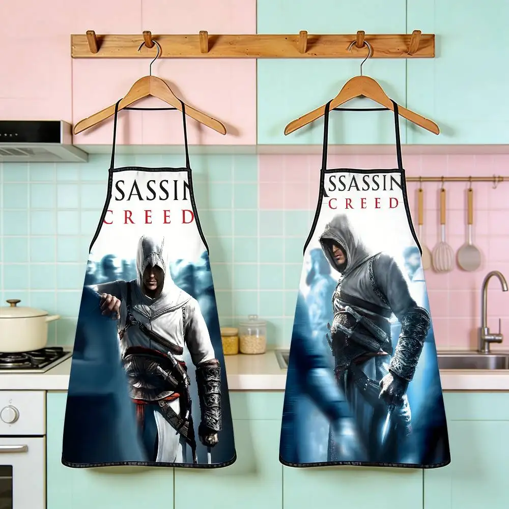 Delantal de cocina de una pieza con diseño de Anime A-Assassins Cool C-Creed, para repostería, pintura, limpieza del hogar y utensilios de cocina
