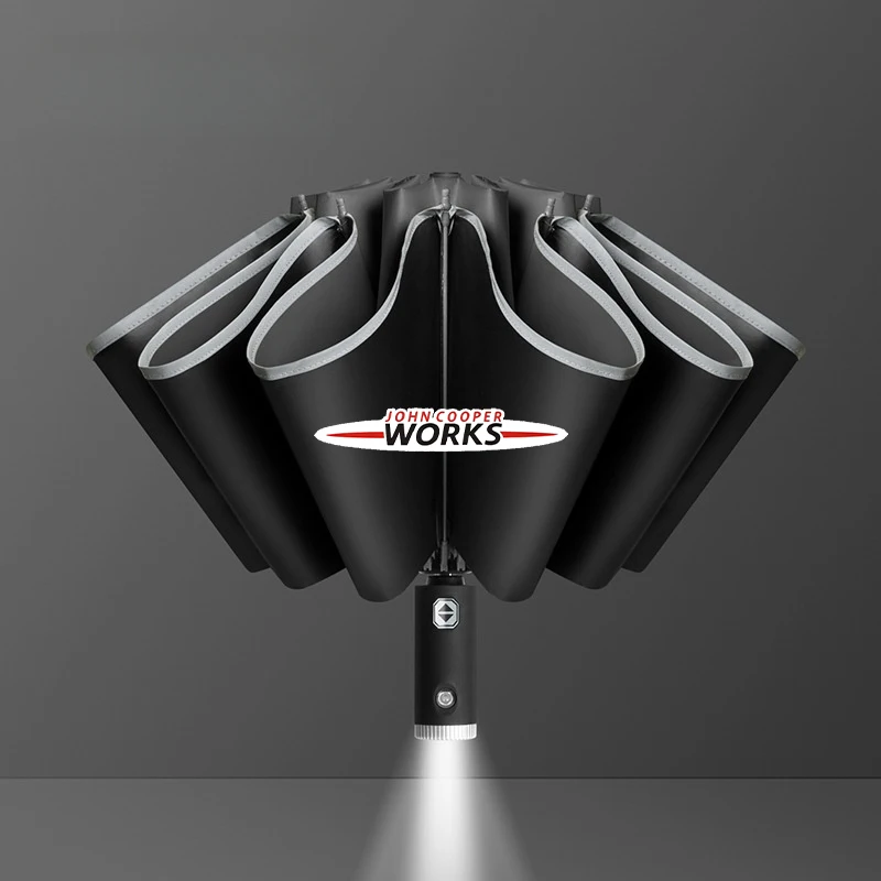 Car Fully Automatic Folding Rain Windproof Umbrella Sunshade For MINI WORKS Cooper F55 F56 R60 R59 R58 R57 R56 R55 R53 R52 R50