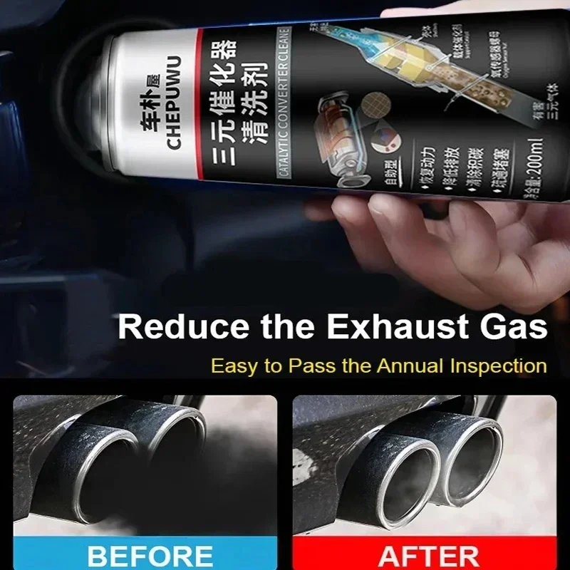 200ML for Powerful Engine Catalytic Converter Cleaner Car Fuel Treasure Gasoline Additive Engine Carbon Remove Car Cleaner