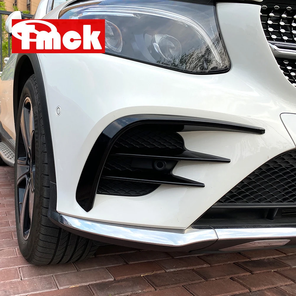 

For Mercedes Benz GLC Class X253 GLC200 GLC260 GLC300 AMG GLC43 2015-2019 Car Front Bumper Splitter Spoiler Fog Lamp Trim Cover