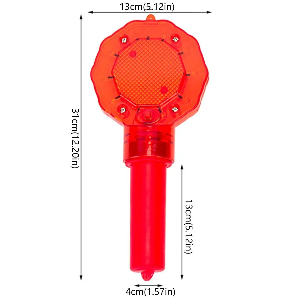 Red Plum Blossom Warning Light Handheld Safety LED Strobe Light Universal Portable Traffic Safety Signal Beacon