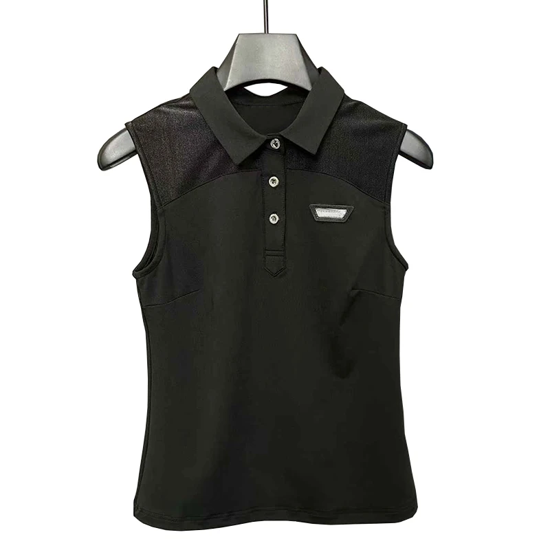 Summer New Product Golf Women's Outdoor Quick Drying Sweatshirt Versatile Sleeveless T-shirt Breathable Slimming Polo Shirt Top