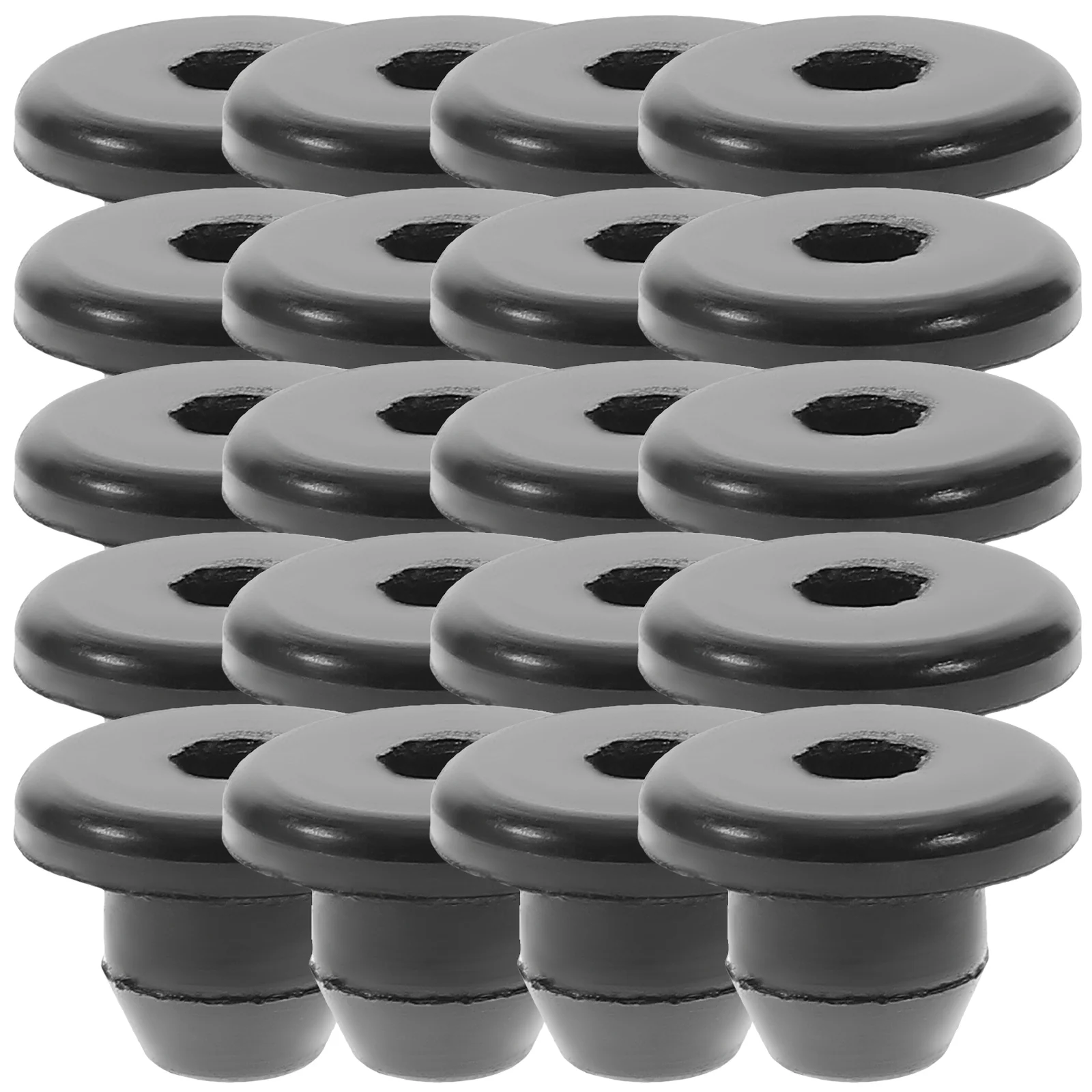 Tapones de goma para aceite de remolque, 20 Uds., cuerpo Horizontal, suelo, relleno de depósito negro