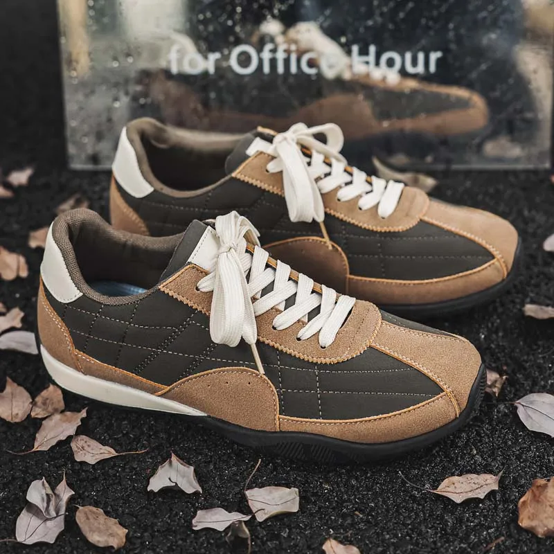 Men's retro casual shoes four seasons fashion tide shoes breathable light soft-sole non-slip comfort outdoor walking board shoes