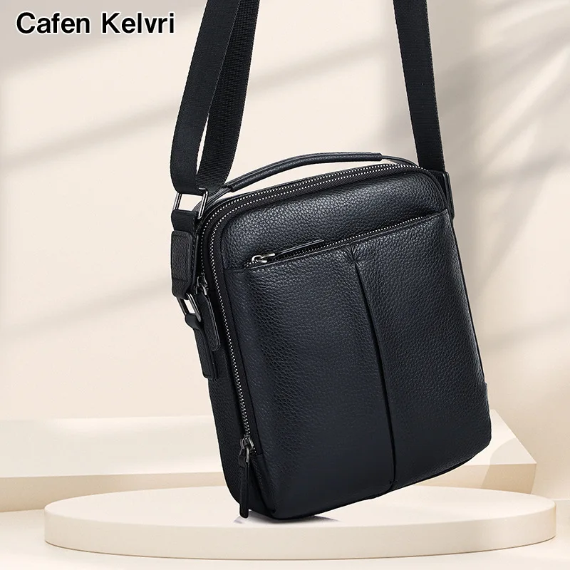 

Trendy And Versatile Shoulder Bag Light Luxury New Genuine Leather Trendy Versatile Men's Single Shoulder Bag Crossbody Bags