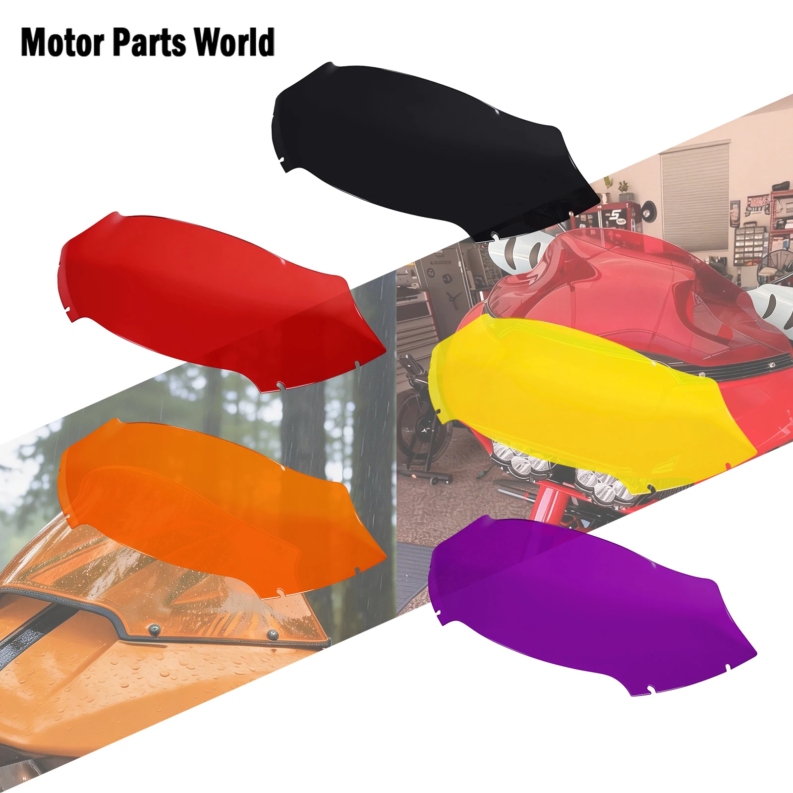 

9 inch Motorcycle Front Fairing Wave Deflector Windscreen Windshield Protector Cover For Harley Touring Road Glide 2015-2023