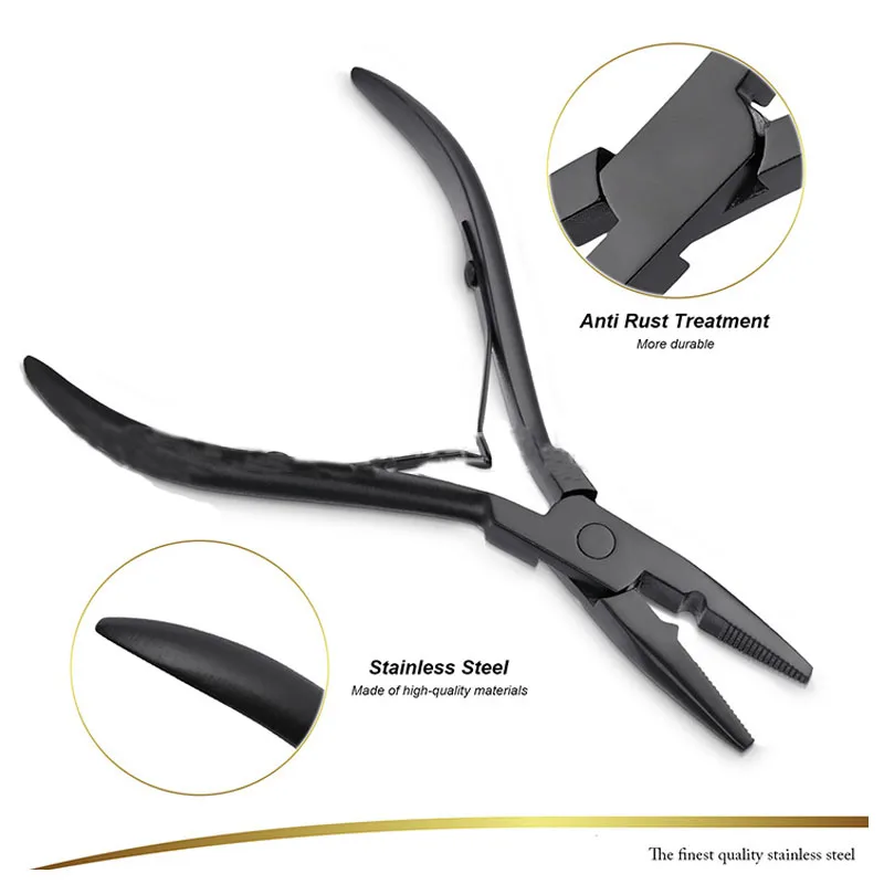 Professional  Hair Extension Plier Weft Application Pliers Micro Link Beads Closer Plier