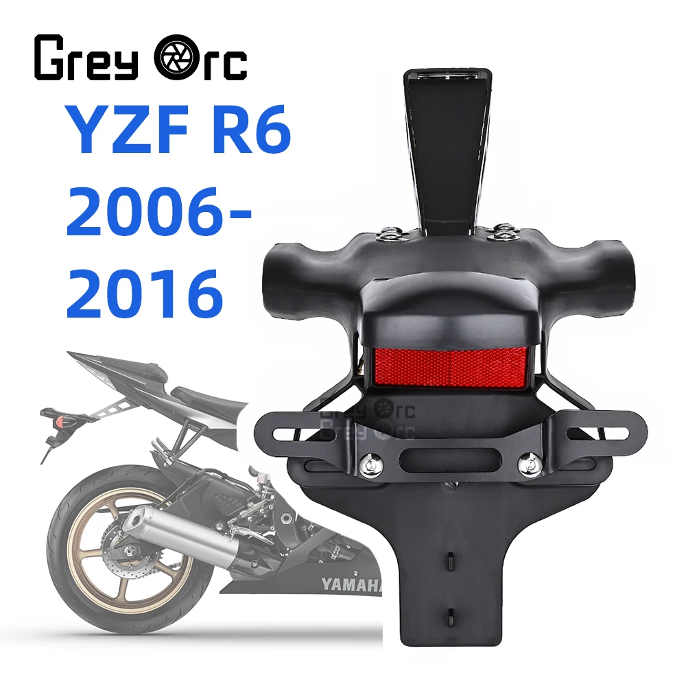 

Rear Fender Mudguard Cover License Registration Plate Taillight Bracket For YAMAHA YZF R6 2006 2007-2016 Motorcycle Accessories