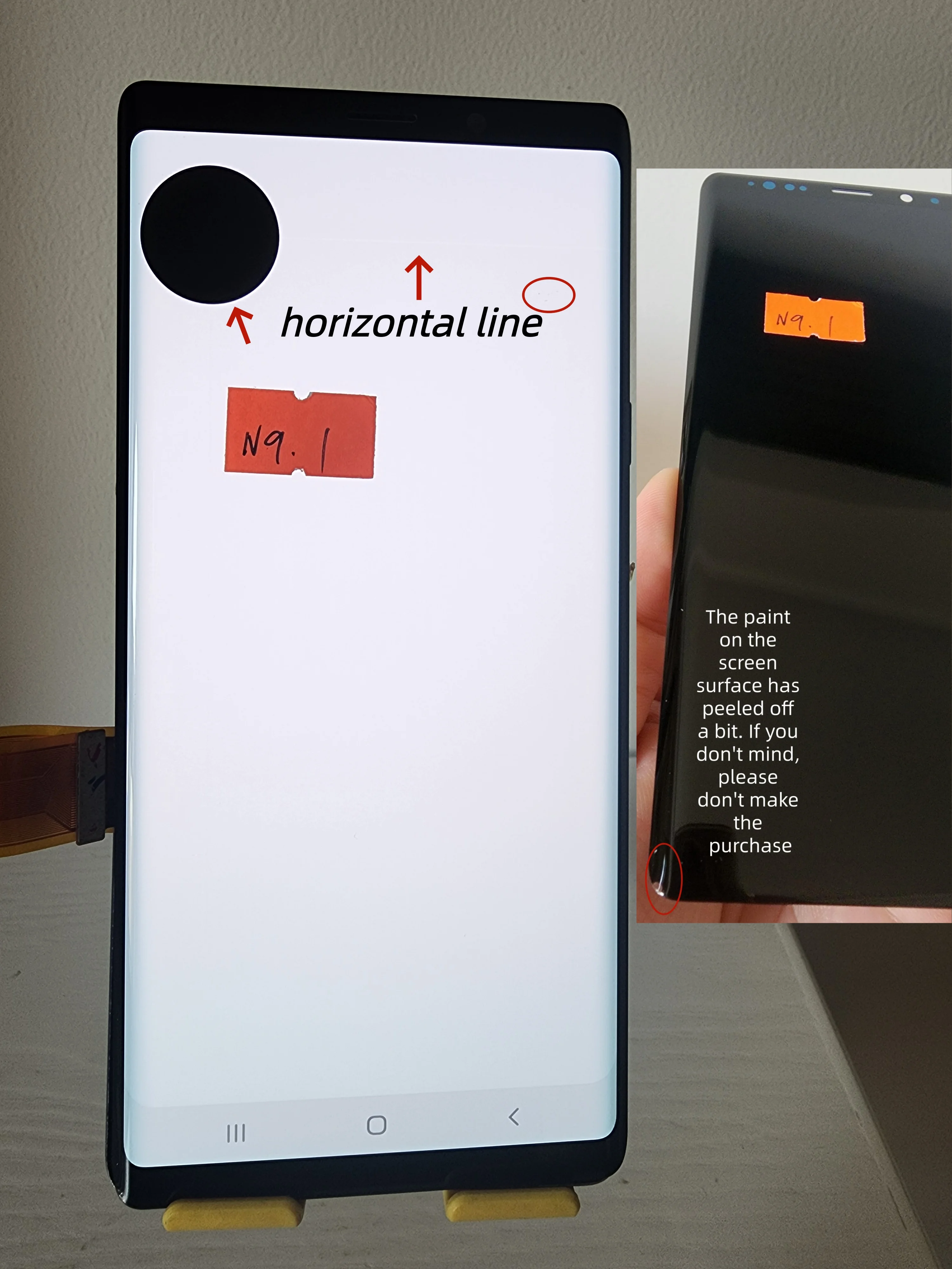 64インチ-amoled-サムスン-galaxy-note9-n960f-n960u用-デフ（欠陥）のあるドットラインlcdディスプレイ-タッチスクリーンデジタイザー
