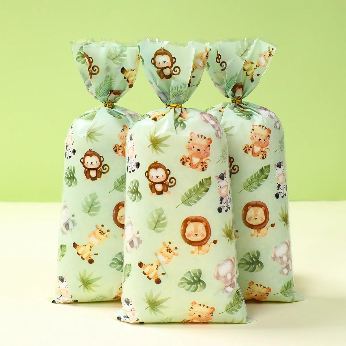 Jungle Animals Candy Bag Jungle Safari 1st Birthday Party Decorations Kids Gift Bag Forest Theme Wild One Baby Shower Supplies