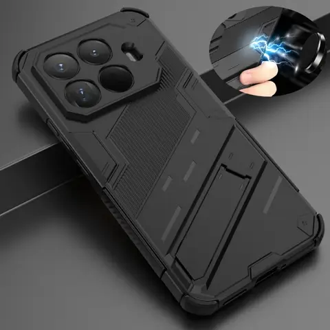 Xiaomi15T Pro Custodia Armatura Custodie per telefoni antiurto per Xiaomi 15T Pro 5G Xiomi Mi15T Mi 15 T 2025 Supporto magnetico Stand Cover posteriore