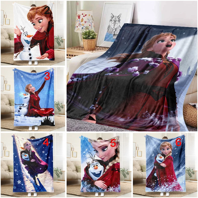 

Disney Frozen Anna Snowflake Blanket Flannel Throw Warm Sofa Bed Cover Home Decor
